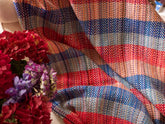 Plaid khadi en laine tissé main